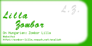 lilla zombor business card